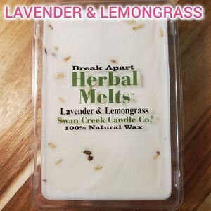 LAVENDER & LEMONGRASS by SWAN CREEK CANDLE CO Herbal Melts Natural Wax 5.25 oz